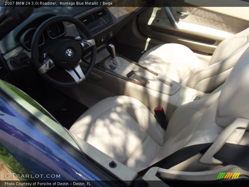 Montego Blue Metallic / Beige 2007 BMW Z4 3.0i Roadster