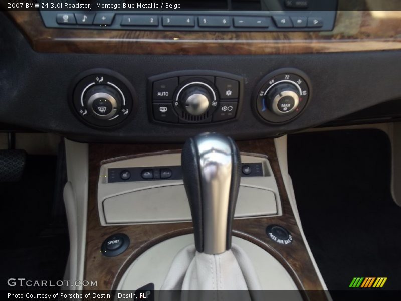 Montego Blue Metallic / Beige 2007 BMW Z4 3.0i Roadster