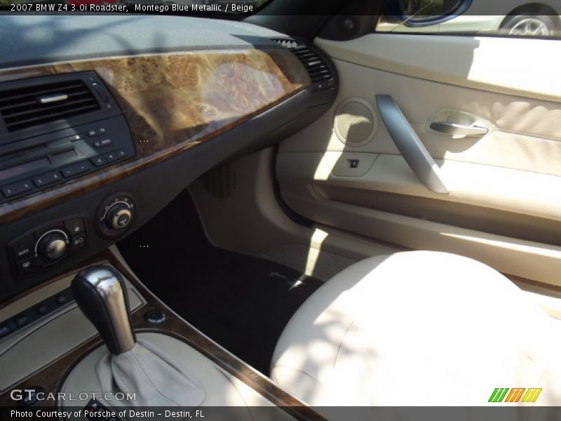 Montego Blue Metallic / Beige 2007 BMW Z4 3.0i Roadster