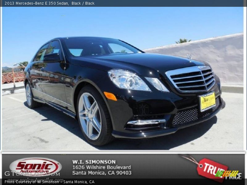 Black / Black 2013 Mercedes-Benz E 350 Sedan