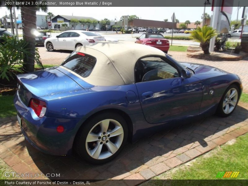 Montego Blue Metallic / Beige 2007 BMW Z4 3.0i Roadster