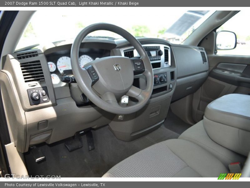 Light Khaki Metallic / Khaki Beige 2007 Dodge Ram 1500 SLT Quad Cab