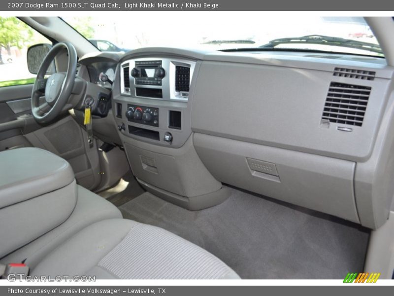 Light Khaki Metallic / Khaki Beige 2007 Dodge Ram 1500 SLT Quad Cab