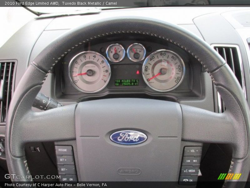 Tuxedo Black Metallic / Camel 2010 Ford Edge Limited AWD