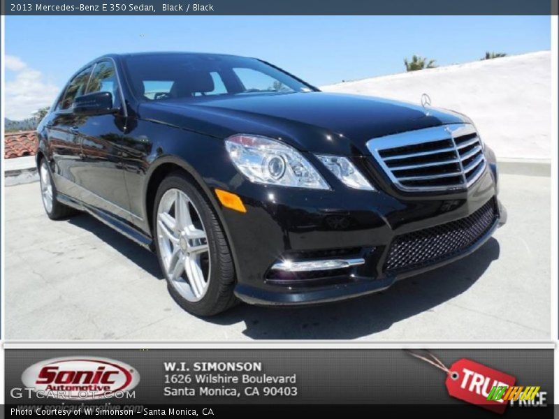 Black / Black 2013 Mercedes-Benz E 350 Sedan