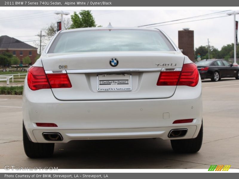 Alpine White / Oyster/Black 2011 BMW 7 Series 740Li Sedan