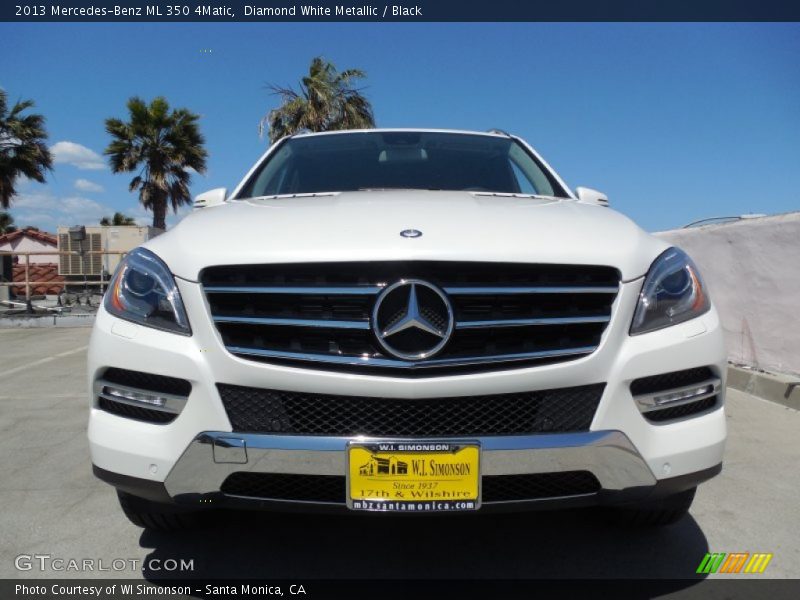 Diamond White Metallic / Black 2013 Mercedes-Benz ML 350 4Matic