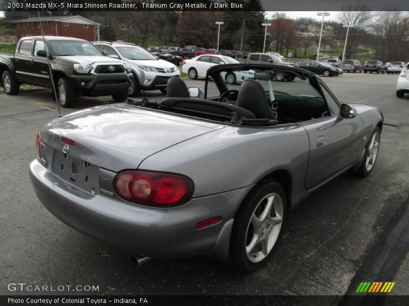 Titanium Gray Metallic / Dark Blue 2003 Mazda MX-5 Miata Shinsen Roadster
