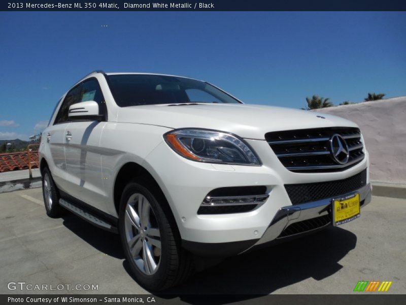 Diamond White Metallic / Black 2013 Mercedes-Benz ML 350 4Matic