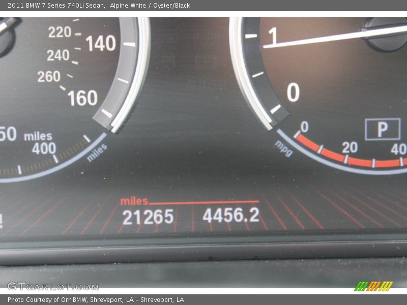 Alpine White / Oyster/Black 2011 BMW 7 Series 740Li Sedan