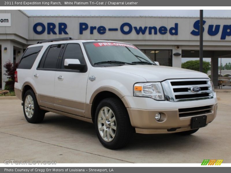 White Platinum Tri-Coat / Chaparral Leather 2011 Ford Expedition King Ranch