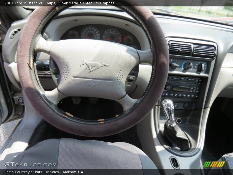 Silver Metallic / Medium Graphite 2001 Ford Mustang V6 Coupe