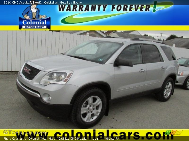 Quicksilver Metallic / Ebony 2010 GMC Acadia SLE AWD