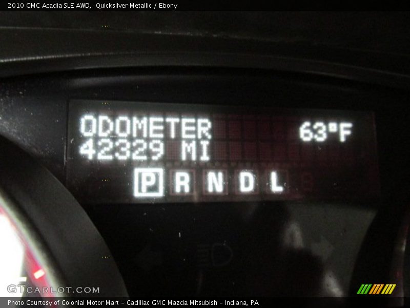 Quicksilver Metallic / Ebony 2010 GMC Acadia SLE AWD