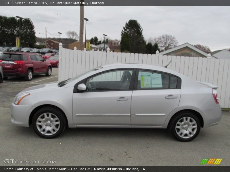 Brilliant Silver Metallic / Charcoal 2012 Nissan Sentra 2.0 S