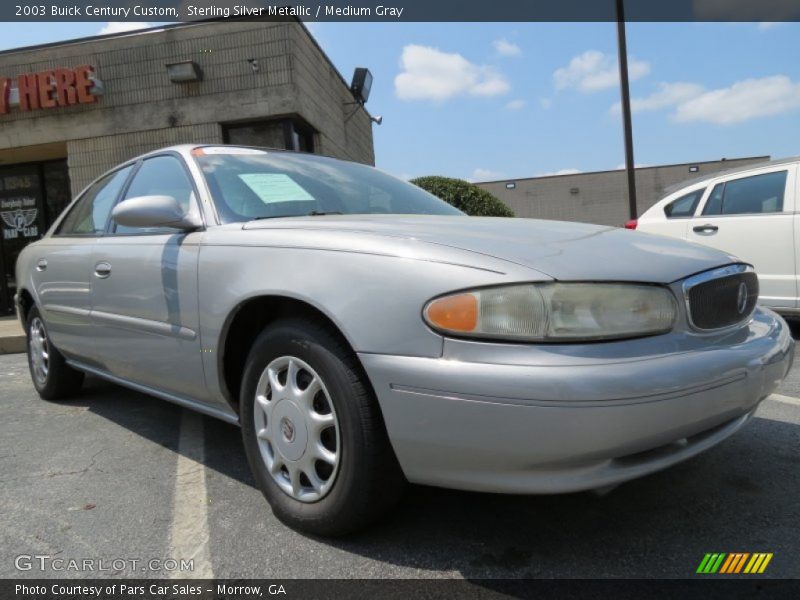 Sterling Silver Metallic / Medium Gray 2003 Buick Century Custom