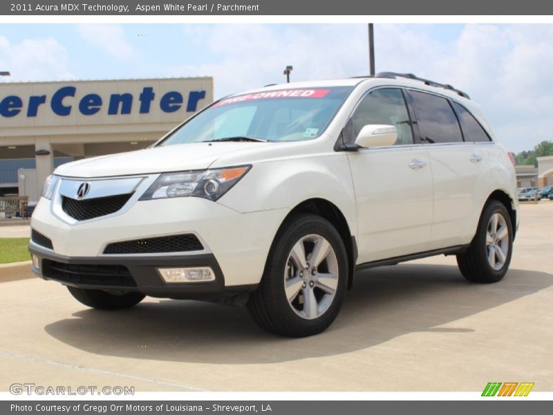 Aspen White Pearl / Parchment 2011 Acura MDX Technology