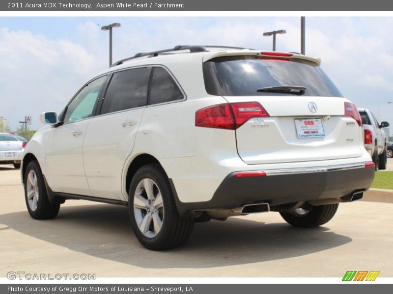 Aspen White Pearl / Parchment 2011 Acura MDX Technology