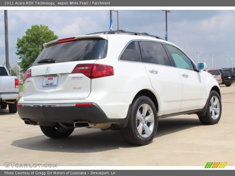Aspen White Pearl / Parchment 2011 Acura MDX Technology
