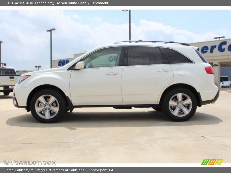 Aspen White Pearl / Parchment 2011 Acura MDX Technology
