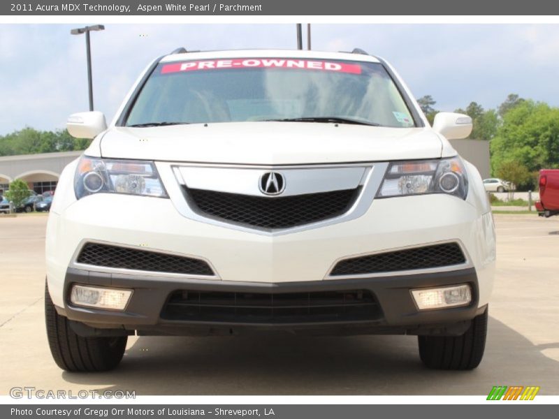 Aspen White Pearl / Parchment 2011 Acura MDX Technology