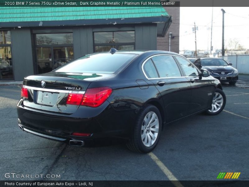 Dark Graphite Metallic / Platinum Full Merino Leather 2010 BMW 7 Series 750Li xDrive Sedan