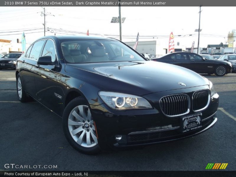 Dark Graphite Metallic / Platinum Full Merino Leather 2010 BMW 7 Series 750Li xDrive Sedan