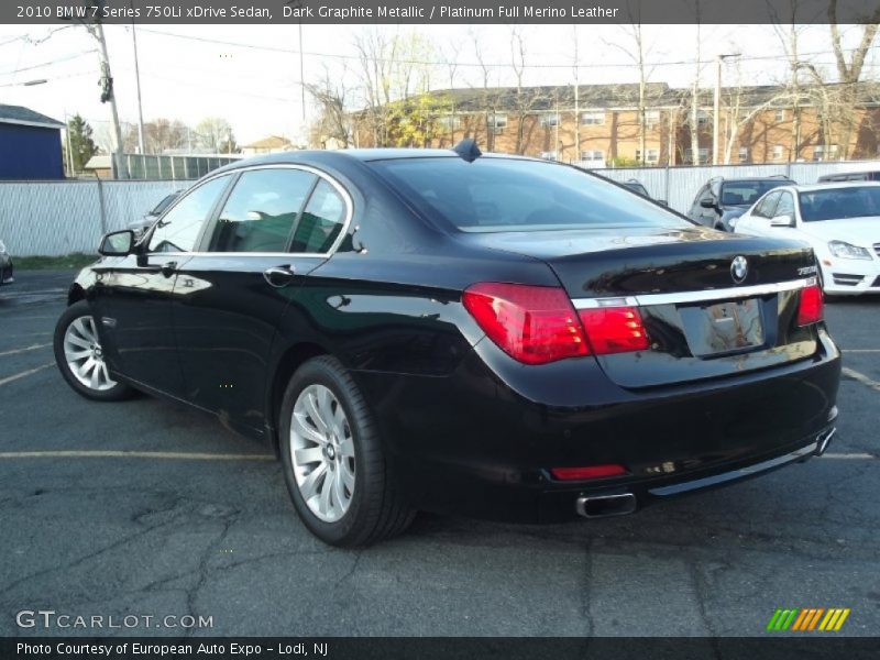 Dark Graphite Metallic / Platinum Full Merino Leather 2010 BMW 7 Series 750Li xDrive Sedan