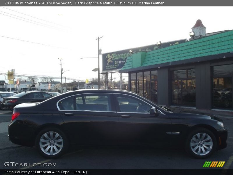 Dark Graphite Metallic / Platinum Full Merino Leather 2010 BMW 7 Series 750Li xDrive Sedan