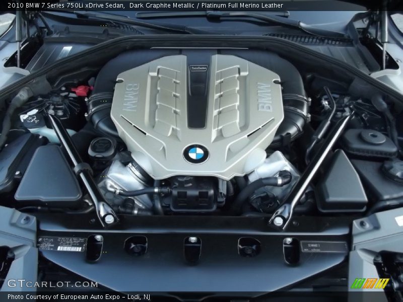 Dark Graphite Metallic / Platinum Full Merino Leather 2010 BMW 7 Series 750Li xDrive Sedan