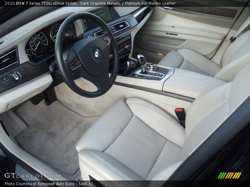Dark Graphite Metallic / Platinum Full Merino Leather 2010 BMW 7 Series 750Li xDrive Sedan
