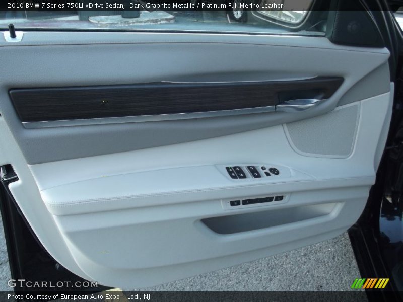 Dark Graphite Metallic / Platinum Full Merino Leather 2010 BMW 7 Series 750Li xDrive Sedan