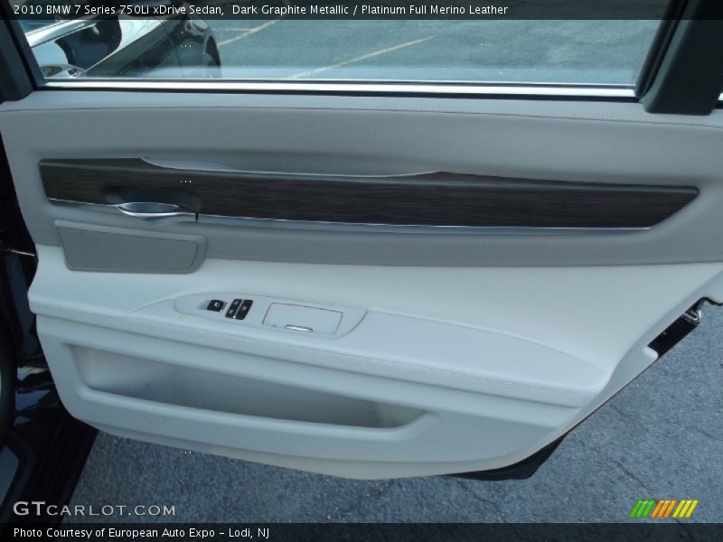 Dark Graphite Metallic / Platinum Full Merino Leather 2010 BMW 7 Series 750Li xDrive Sedan