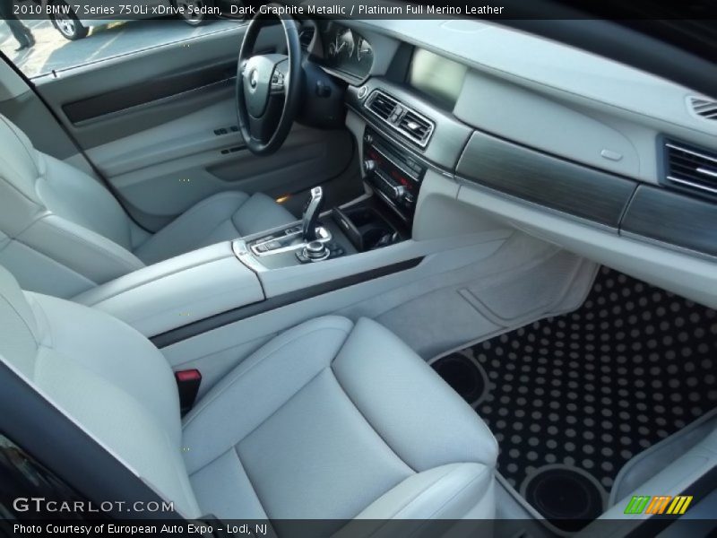 Dark Graphite Metallic / Platinum Full Merino Leather 2010 BMW 7 Series 750Li xDrive Sedan
