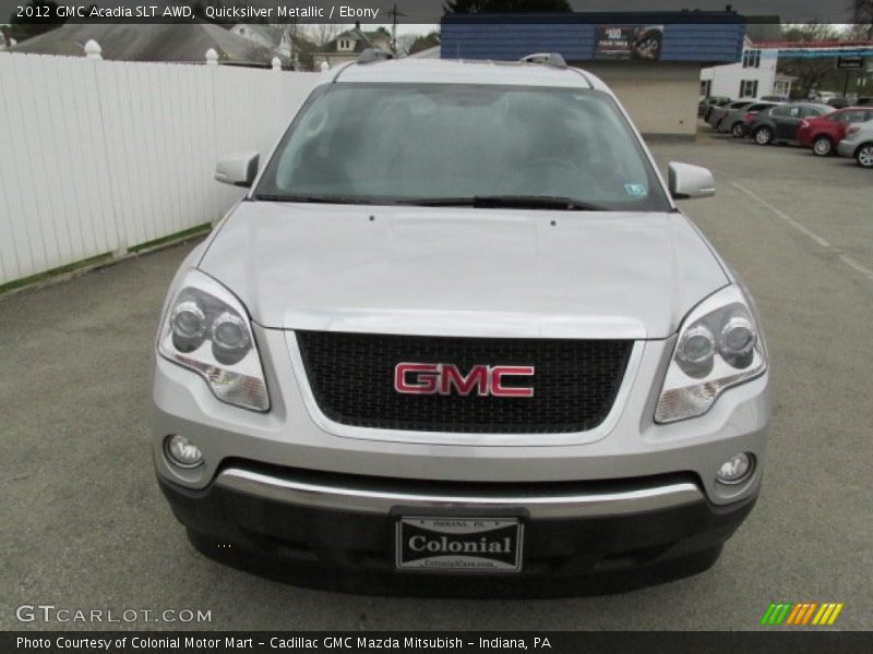 Quicksilver Metallic / Ebony 2012 GMC Acadia SLT AWD