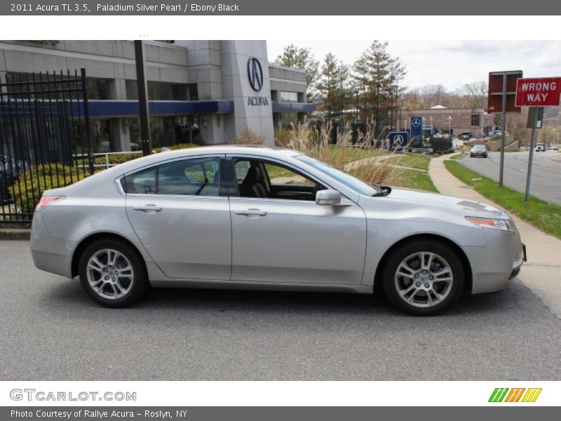 Paladium Silver Pearl / Ebony Black 2011 Acura TL 3.5