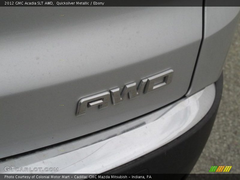 Quicksilver Metallic / Ebony 2012 GMC Acadia SLT AWD