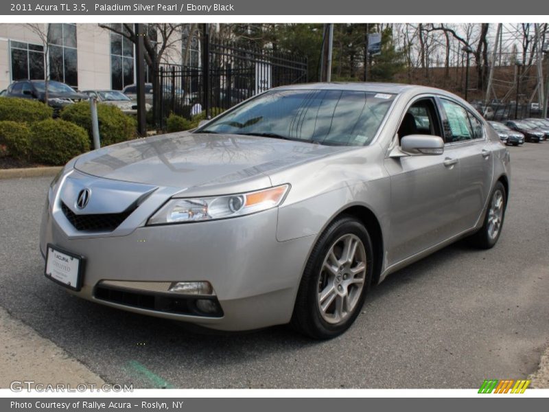Paladium Silver Pearl / Ebony Black 2011 Acura TL 3.5