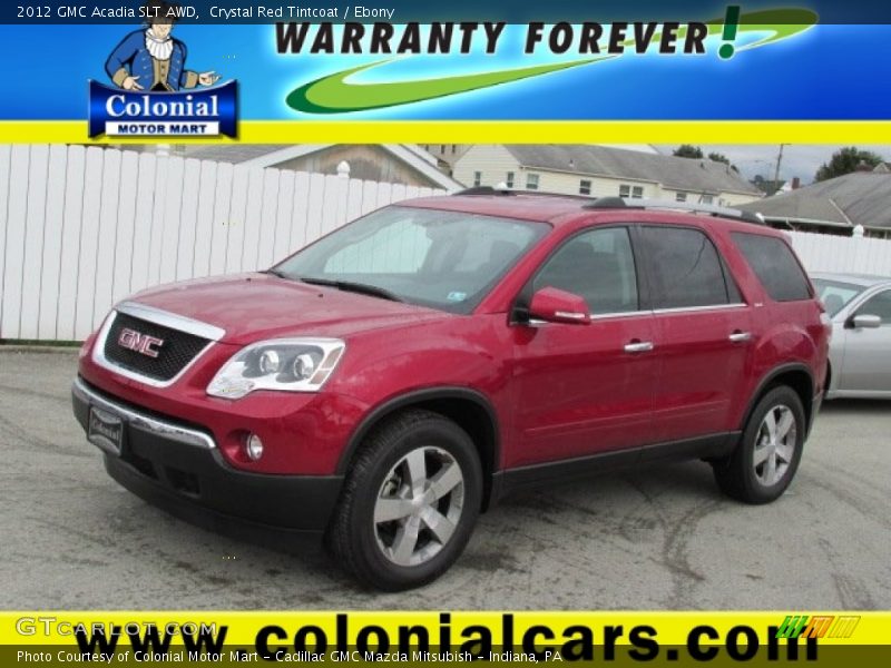 Crystal Red Tintcoat / Ebony 2012 GMC Acadia SLT AWD