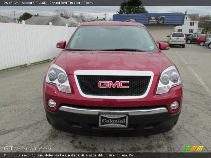 Crystal Red Tintcoat / Ebony 2012 GMC Acadia SLT AWD