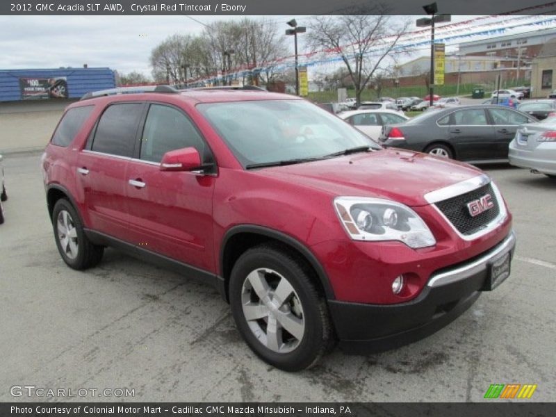 Crystal Red Tintcoat / Ebony 2012 GMC Acadia SLT AWD