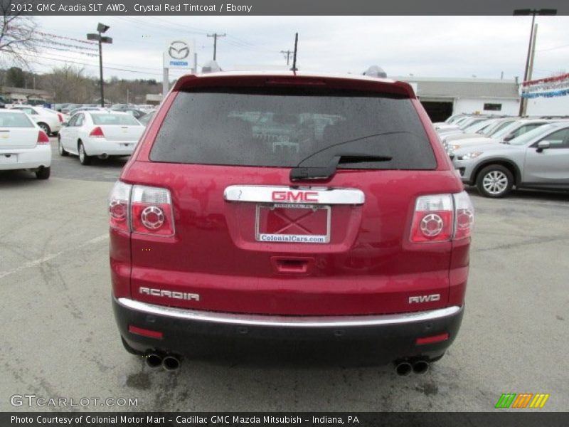 Crystal Red Tintcoat / Ebony 2012 GMC Acadia SLT AWD