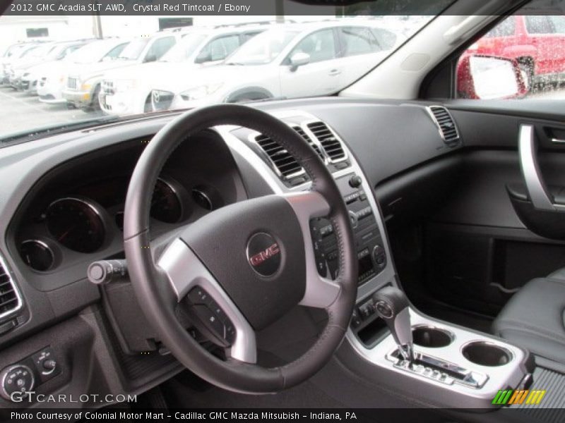 Crystal Red Tintcoat / Ebony 2012 GMC Acadia SLT AWD