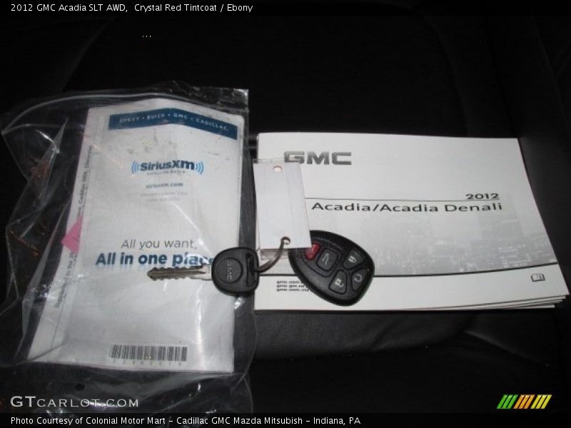 Crystal Red Tintcoat / Ebony 2012 GMC Acadia SLT AWD