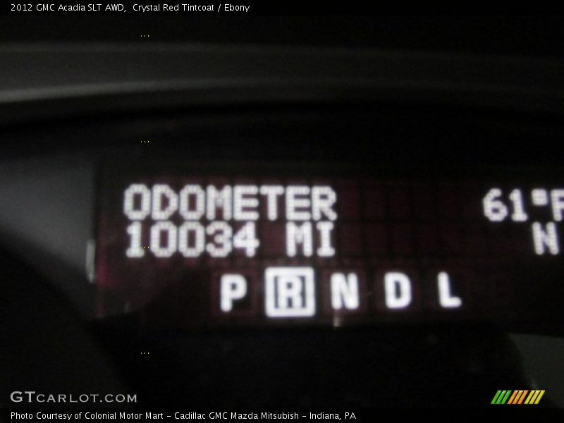 Crystal Red Tintcoat / Ebony 2012 GMC Acadia SLT AWD