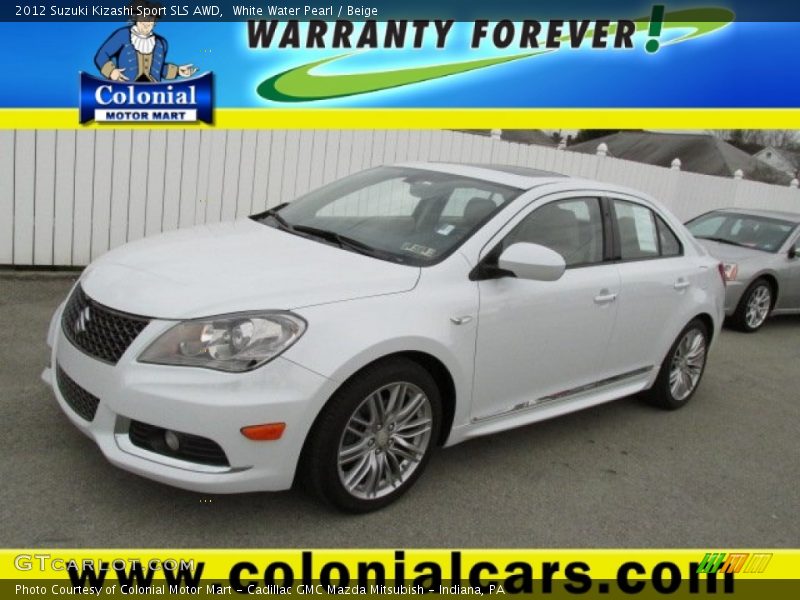 White Water Pearl / Beige 2012 Suzuki Kizashi Sport SLS AWD