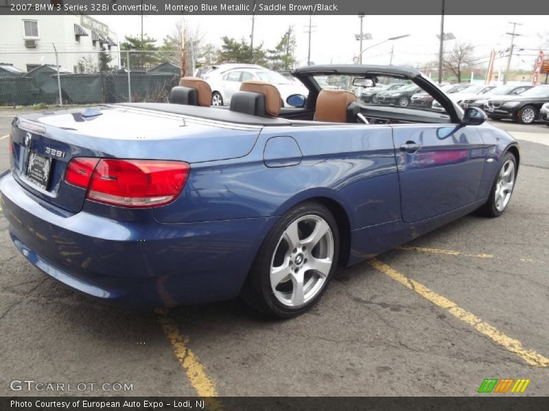 Montego Blue Metallic / Saddle Brown/Black 2007 BMW 3 Series 328i Convertible