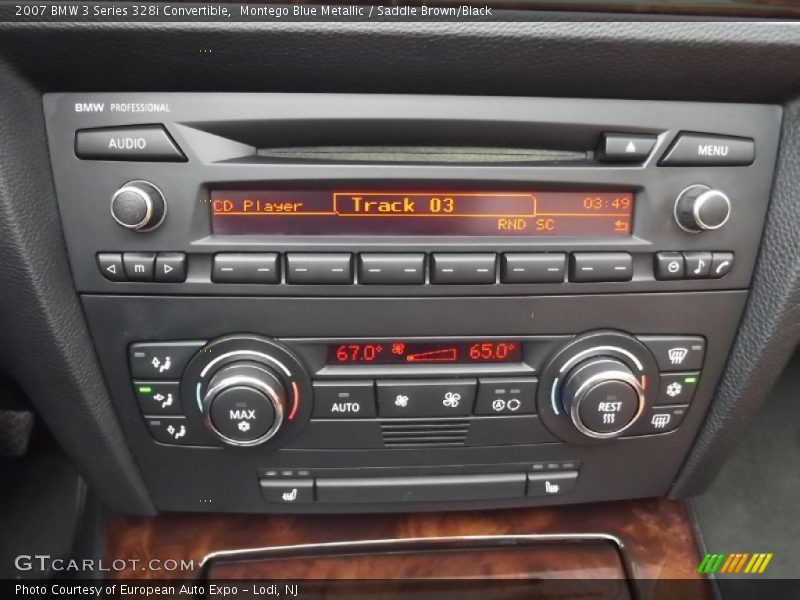 Montego Blue Metallic / Saddle Brown/Black 2007 BMW 3 Series 328i Convertible