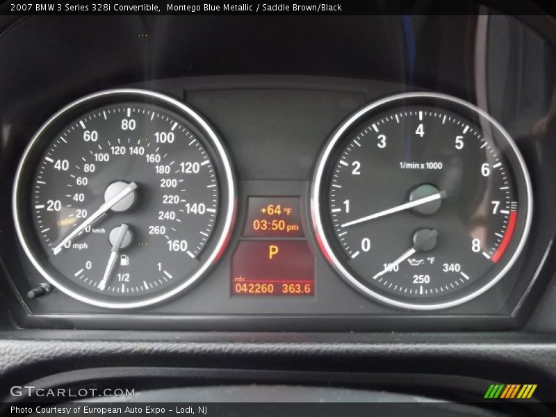 Montego Blue Metallic / Saddle Brown/Black 2007 BMW 3 Series 328i Convertible