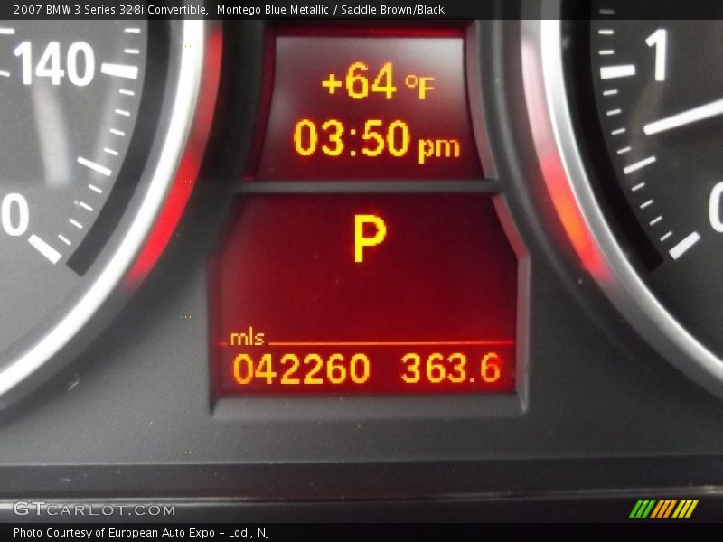 Montego Blue Metallic / Saddle Brown/Black 2007 BMW 3 Series 328i Convertible